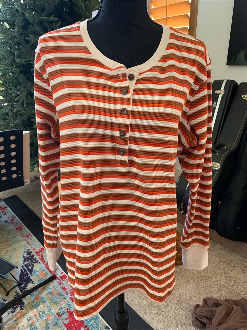 Duluth Trading Co Henley Long-Sleeve Top - Womens XL